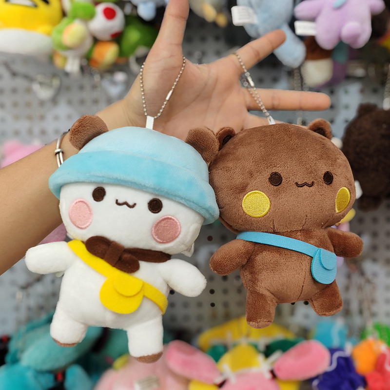 可爱一二布布毛绒挂件玩偶表情包熊猫娃娃情侣背包挂件节日礼物