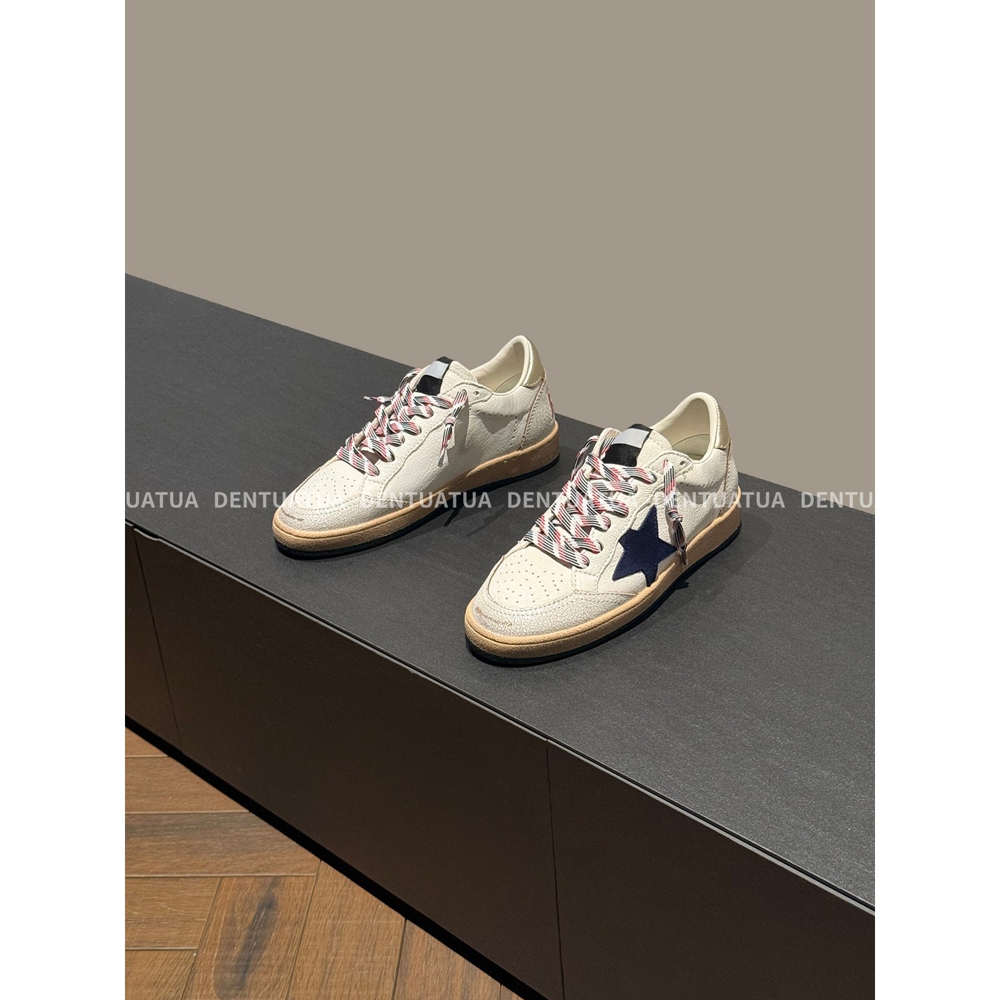 DENTUATUA 时尚翘楚！ 25ss 五角星星做旧小脏鞋休闲板鞋 女