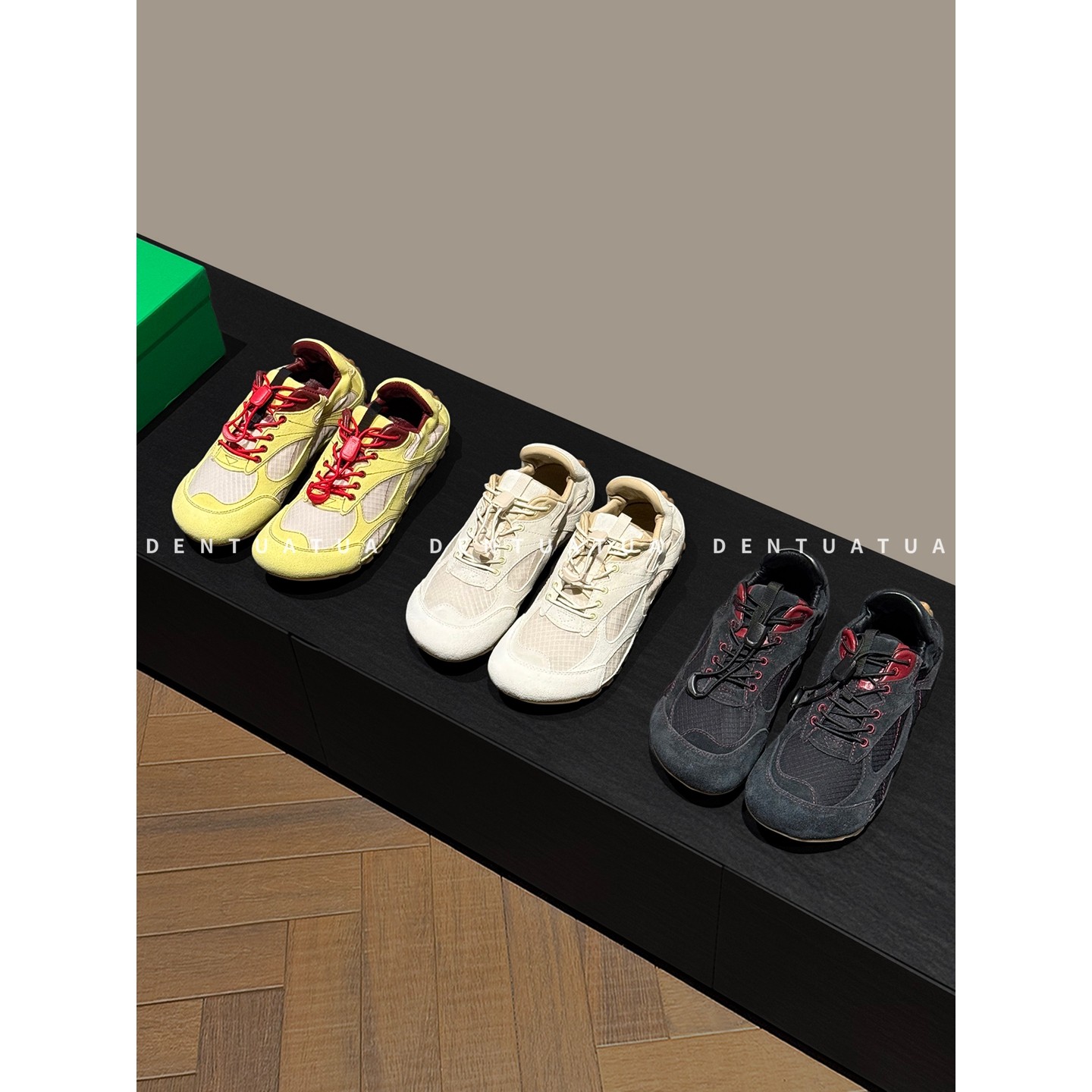 DENTUATUA“行走伴侣”25FW 拼接系带撞色平底休闲德训鞋 女,女鞋,德训鞋,淘宝优惠券,粉丝福利购,淘宝优惠卷