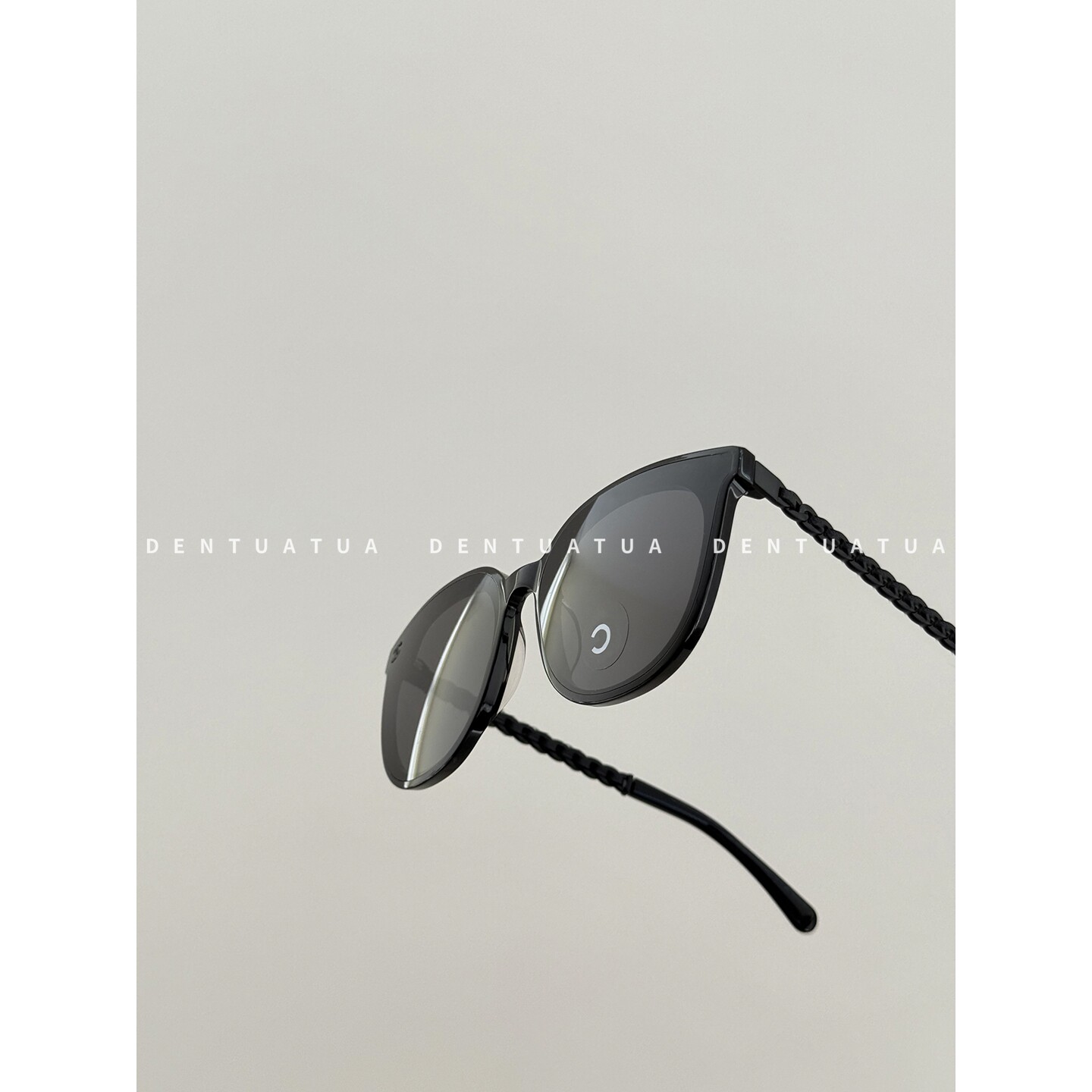 DENTUATUA 权志龙同款！26ss 方框金字LOGO遮阳太阳眼镜墨镜 男女