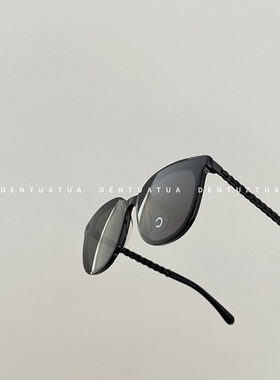 DENTUATUA 权志龙同款！26ss 方框金字LOGO遮阳太阳眼镜墨镜 男女