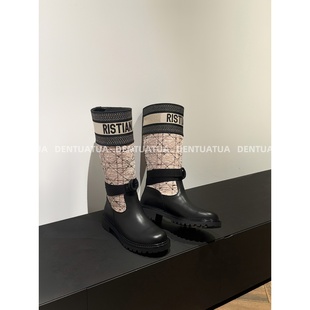 24Major字母刺绣圆头经典 早拍早发货 骑士靴 代代级别 DENTUATUA