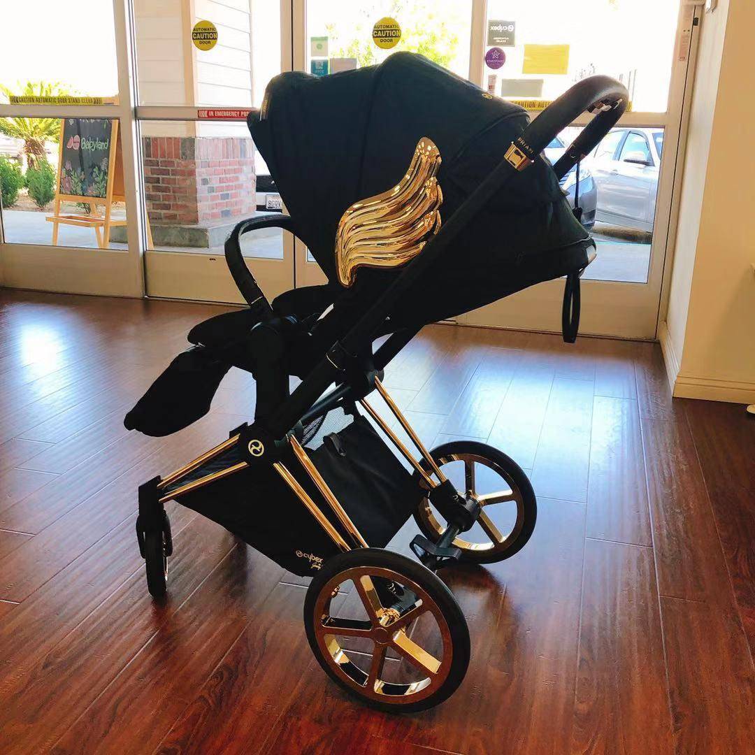 美国直邮赛佰斯cybex大轮子金翅膀新生儿可坐可躺轻便婴儿推车