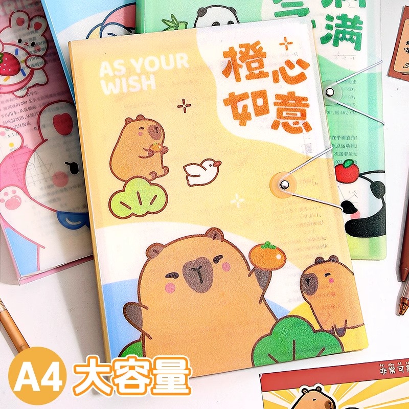 卡通文件夹A4插页透明资料册试卷收纳收纳袋孕检翻页奖状收集册