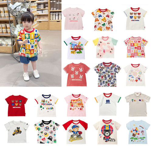 男女童纯棉短袖宝宝卡通半袖T恤