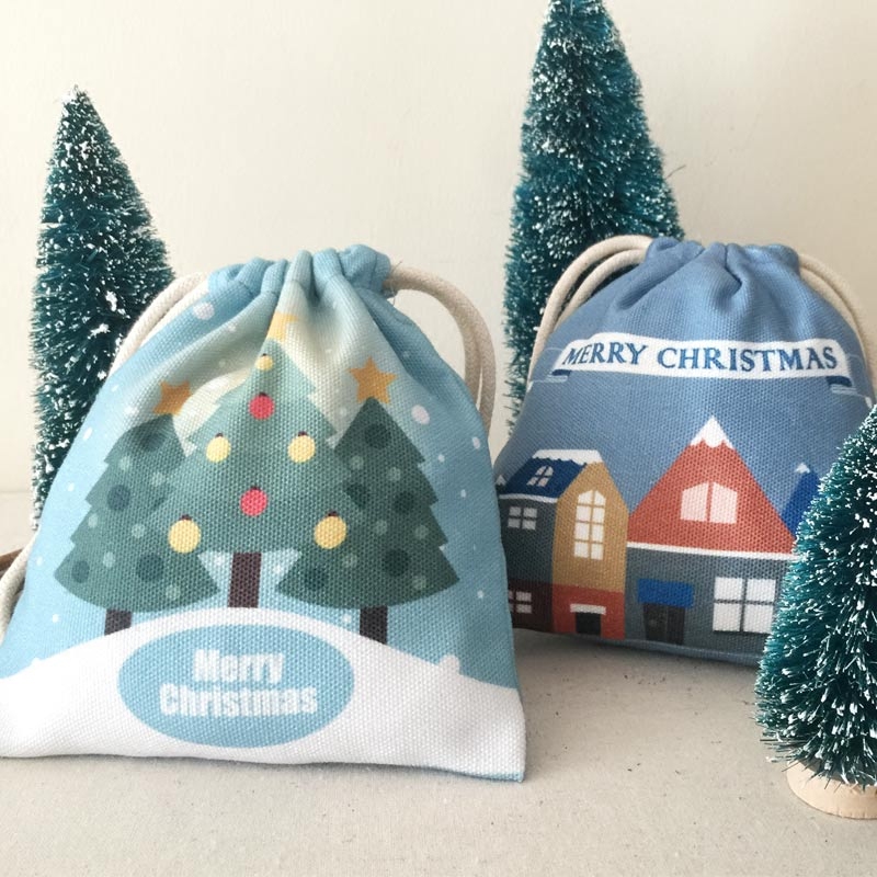 totu圣诞节礼袋布艺定制印logo