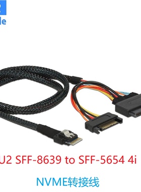 2 U2 SFF-8639 至 Slimline SFF-8654 4i NVME PCIe SSD 转接线