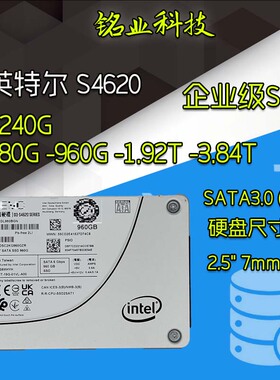 英特尔S4620 960G 240G 480G 1.92T 3.84T 非S4510 S4600 S4610