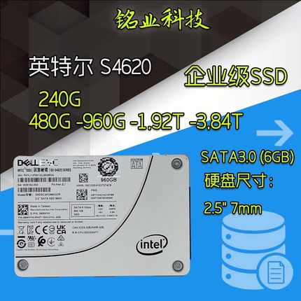 英特尔S4620 960G 240G 480G 1.92T 3.84T 非S4510 S4600 S4610