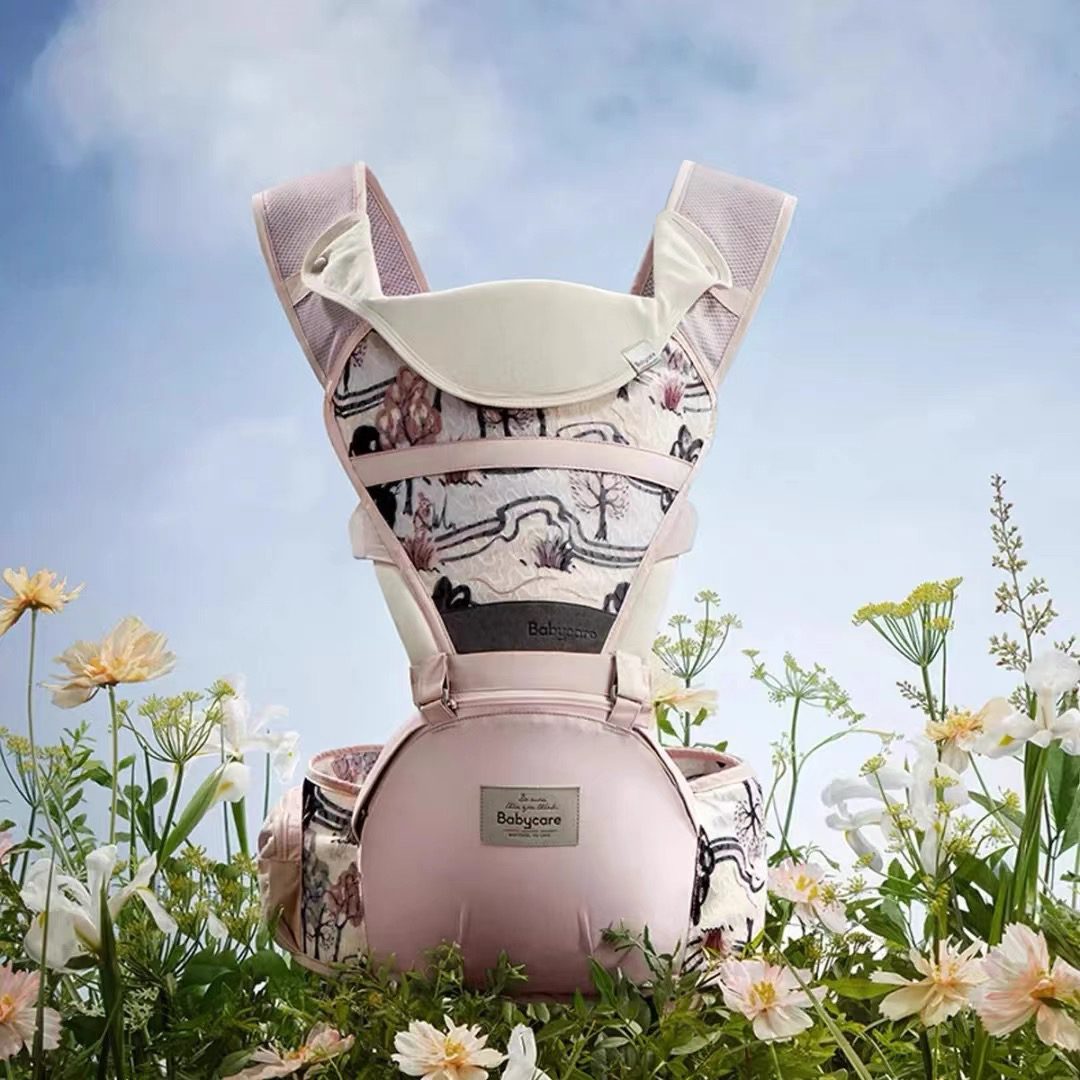 babycare至臻透气婴儿背带四季通用多功能宝宝腰凳3D透气抱娃神器