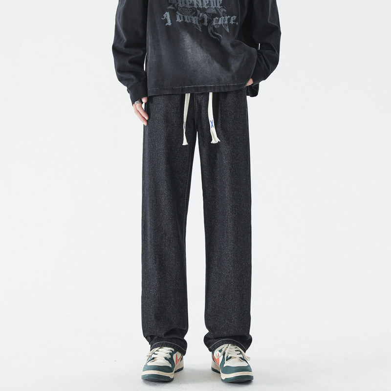 VIISHOW牛仔裤男秋季潮牌百搭美式复古长裤子宽松直筒休闲长裤子