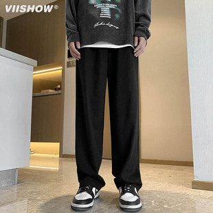 VISHOW复古日系cityboy直筒裤子男生新款春秋潮流百搭宽松阔腿裤