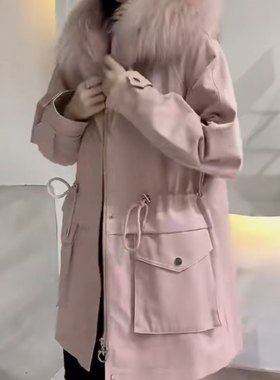 派克服替换壳女外壳单卖单买空壳半成品外皮旧皮草改成可拆卸外衣