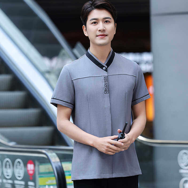 高端保洁工作服女短袖夏季透气酒店宾馆客服商场物业清洁员制服新