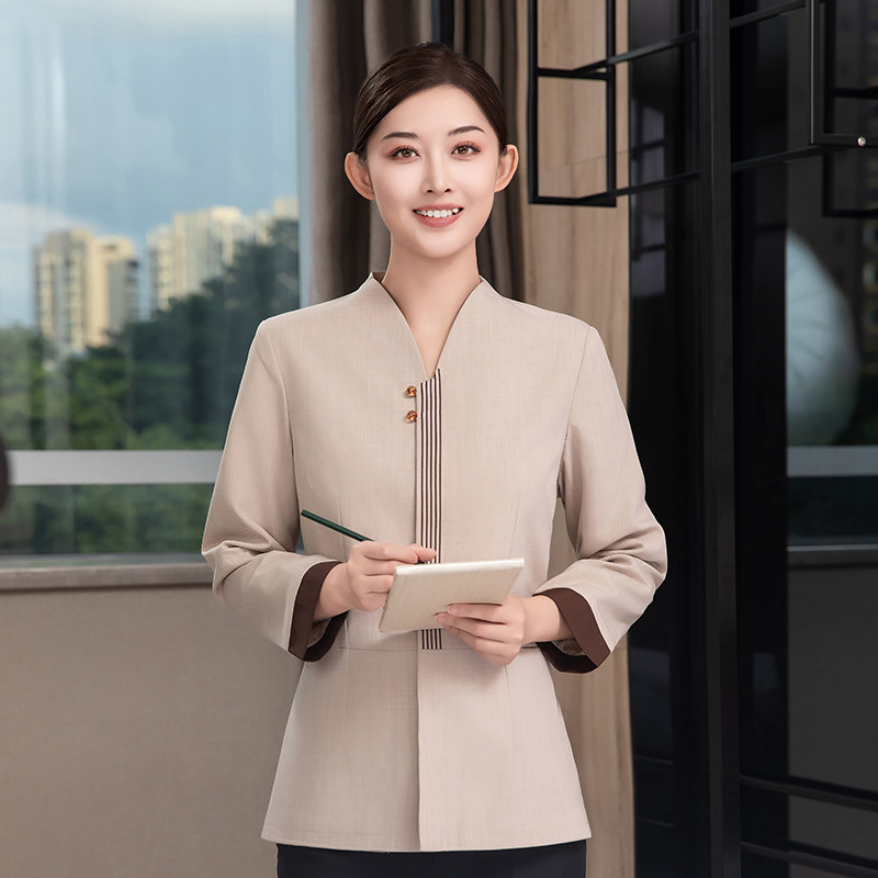2025新款保洁工作服秋冬季长袖商场酒店客房物业清洁员阿姨工衣装