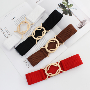 装饰腰带女连衣裙百搭弹力松紧腰封配西装衬衫腰饰收腰裙带4cm宽