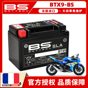 适用豪爵铃木GW250 DL250 GSX250R法国BS电瓶免维护电池大功率