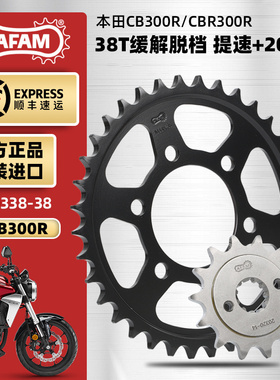 德国AFAM进口牙盘适用本田CB300R CBR300R前后链轮大小飞RK链条