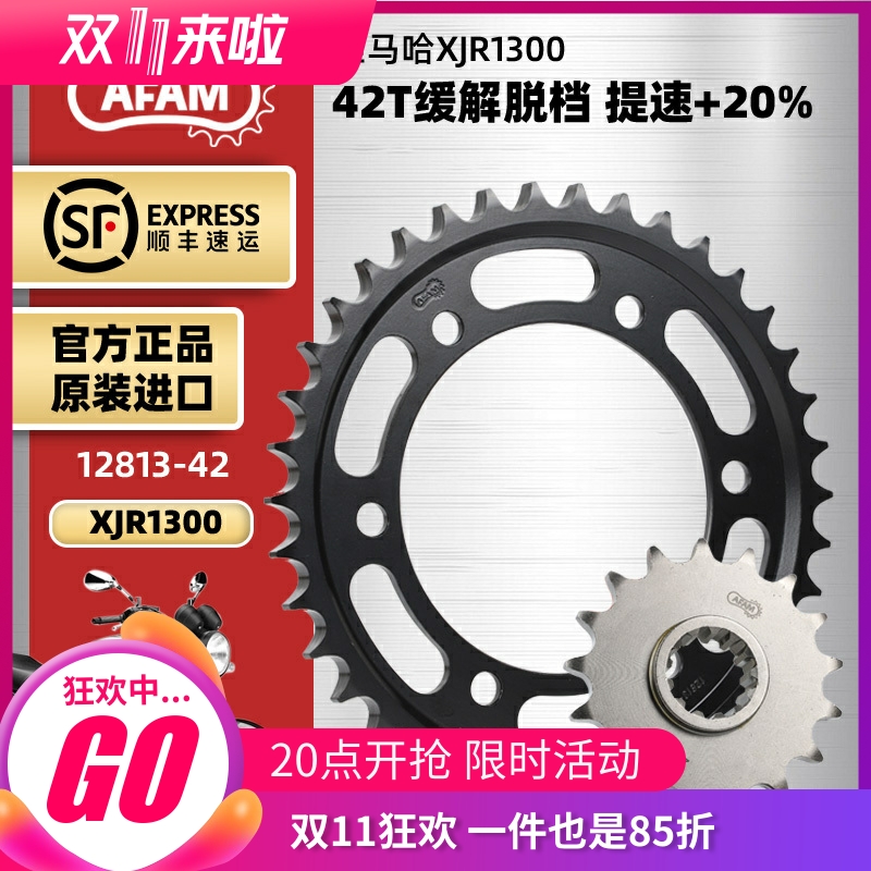 AFAM进口改装牙盘适用雅马哈XJR1300大小飞链轮三件套RK油封链条