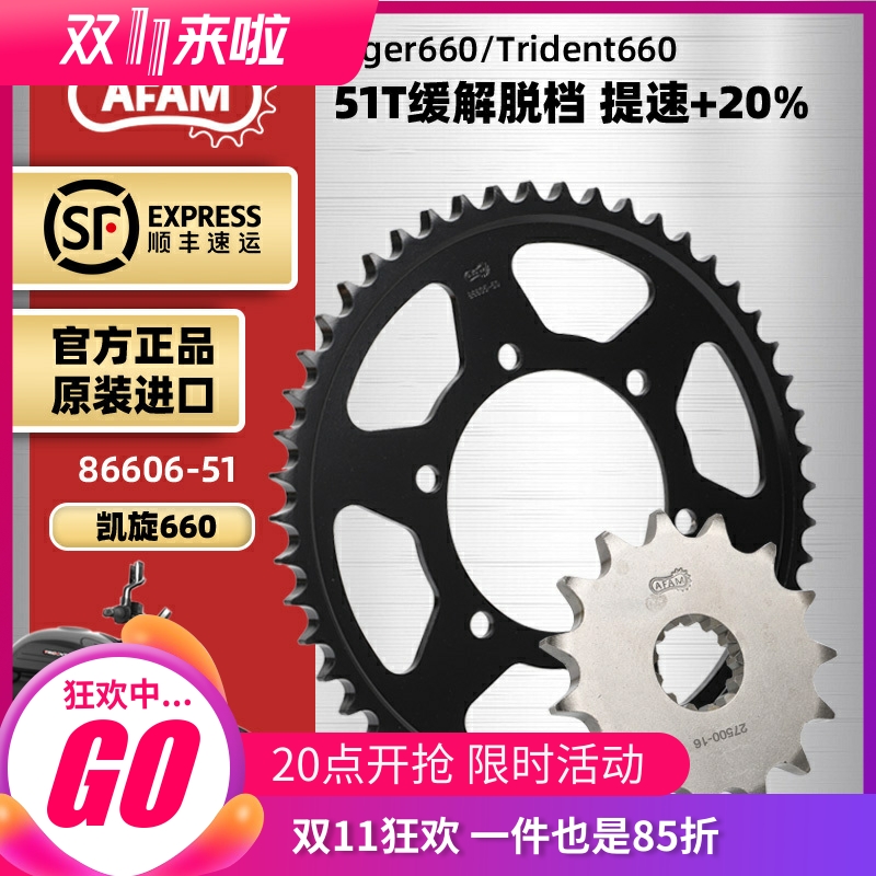凯旋660改装德国AFAM牙盘链条