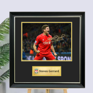 定制 杰拉德签名照片装裱相框裱框球衣装饰画球衣海报裱框收藏