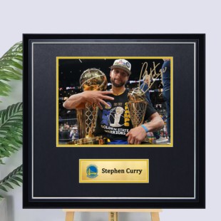 定制NBA勇士队库里签名照片装裱相框裱框球衣装饰画海报裱框收藏