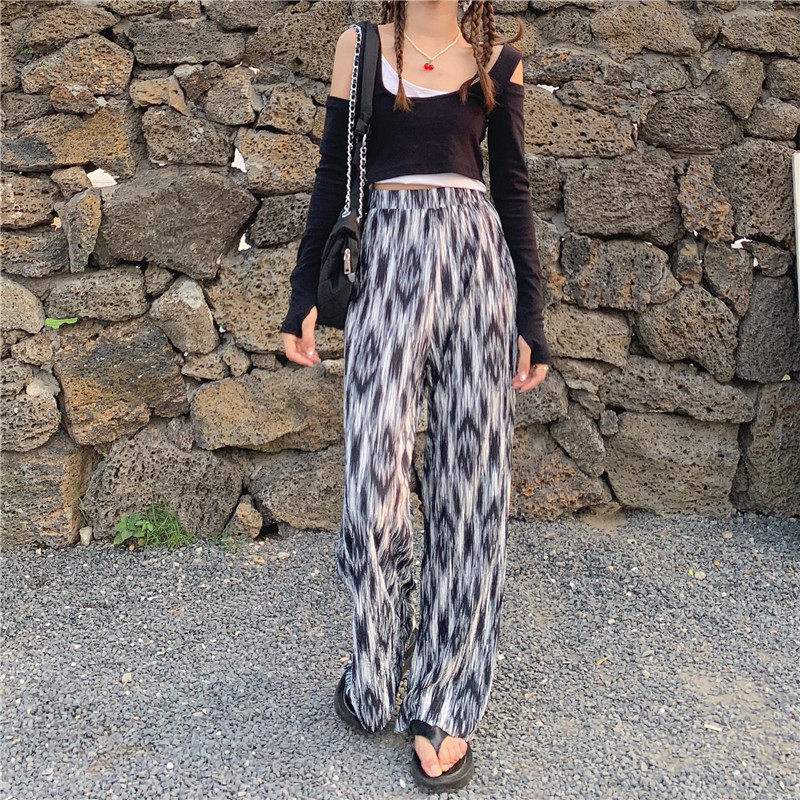 Real shot! Real price! Korean summer pleated thin loose and thin straight pants