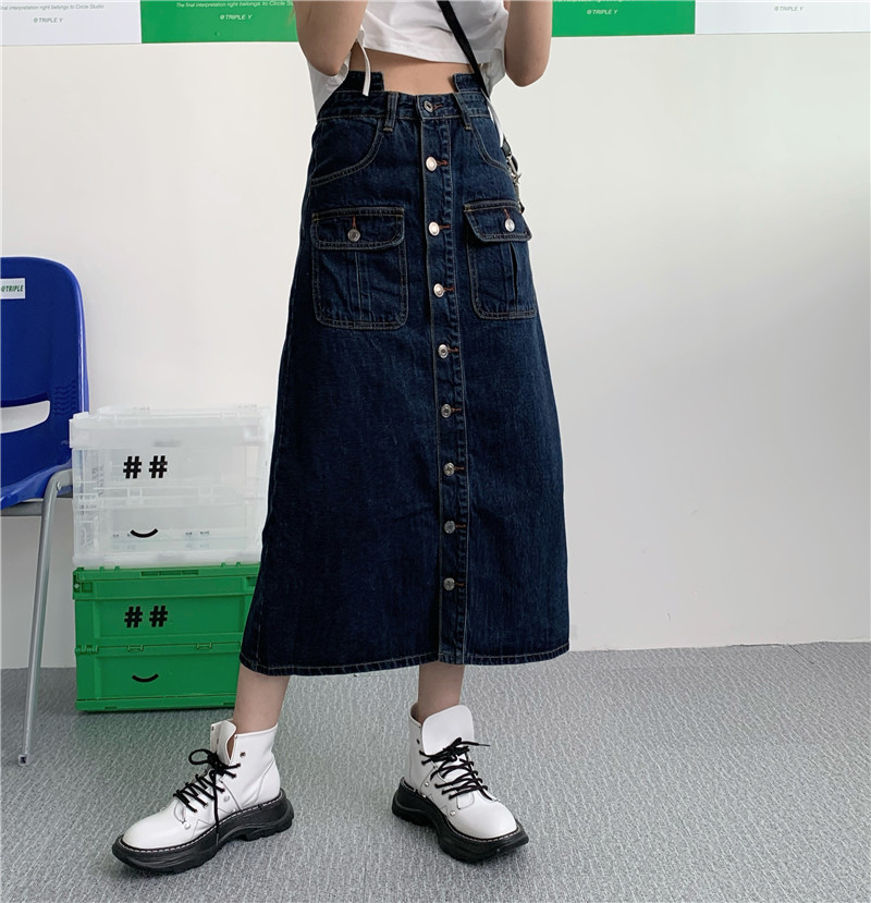 Real shot! Real price! High waist denim a skirt