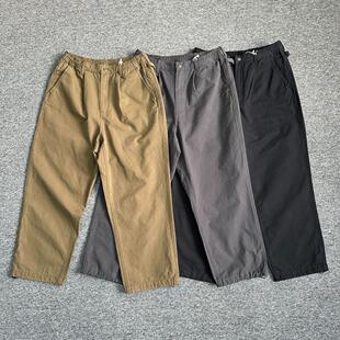 Ben Steven Vingate重水洗做旧 硬挺纯棉锥形裤 可收口束脚休闲裤