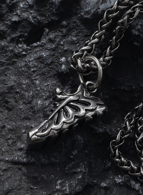 日韩风男士钛钢吊坠长款嘻哈挂链