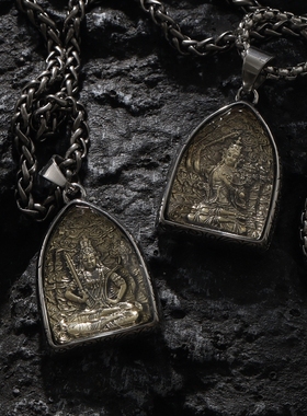 民族风十二生肖八大项链钛钢吊坠