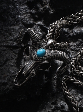 欧美邪恶暗黑骷髅钛钢吊坠
