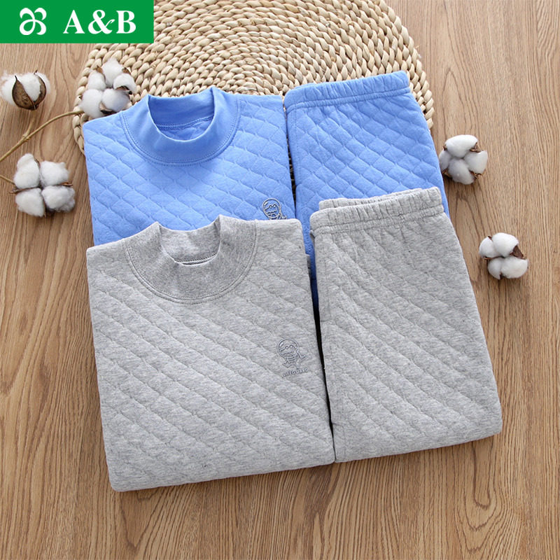 小AB男童保暖内衣纯棉加厚夹棉半高领中大童青少年秋衣秋裤套装,童装/婴儿装/亲子装,内衣套装,淘宝优惠券,粉丝福利购,淘宝优惠卷