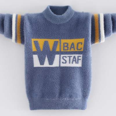 水貂绒毛衣男男童秋冬