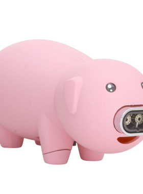 塑料卡通大笨猪双火直冲大火力桌面摆件打火机创意艾灸点火枪668