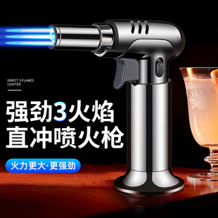 大火力定火三直冲可倒置充气焊枪打火机烧烤BBQ金属焊接JC500