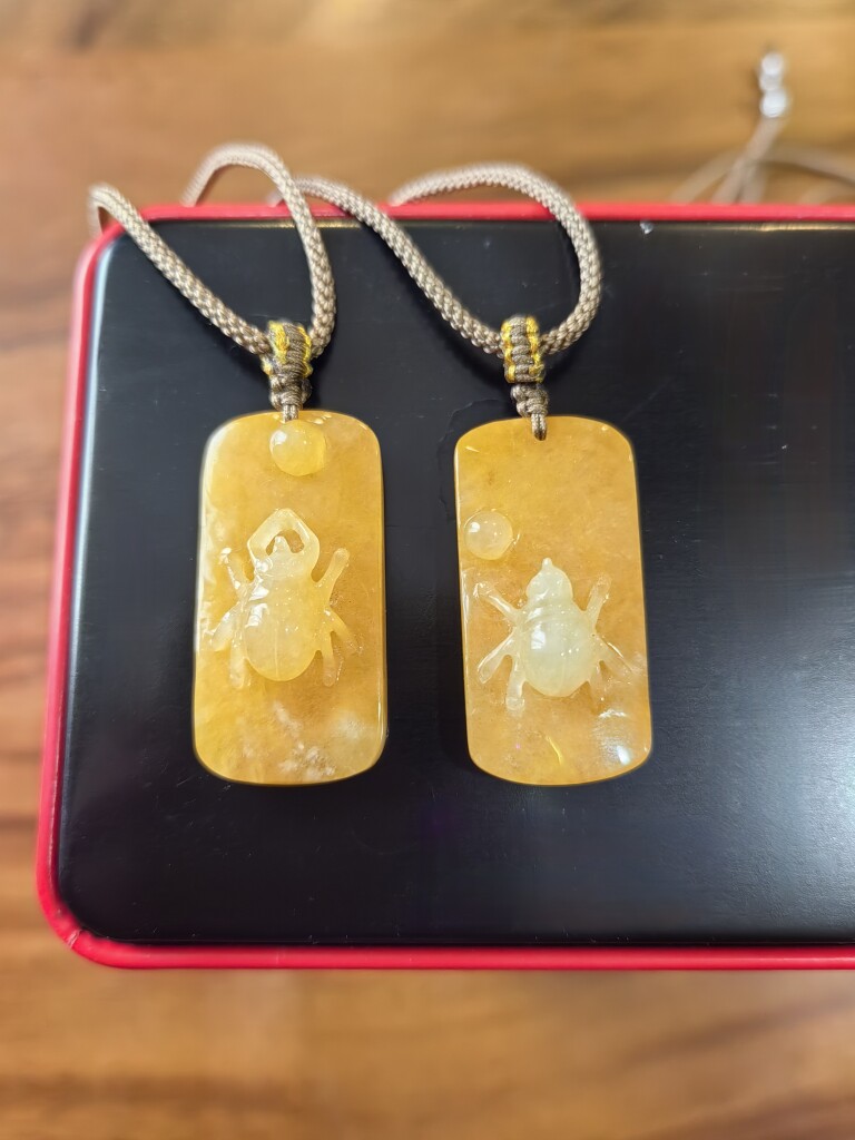 珑心 鸡油黄黄翡挂件 黄翡吊坠 知足者福 有求必应