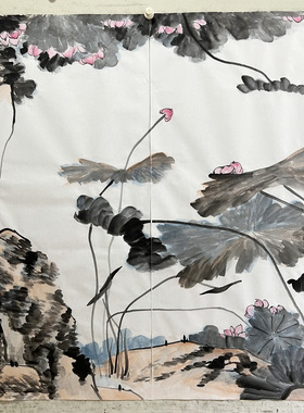 手绘水墨画耕墨轩宣纸画芯国画