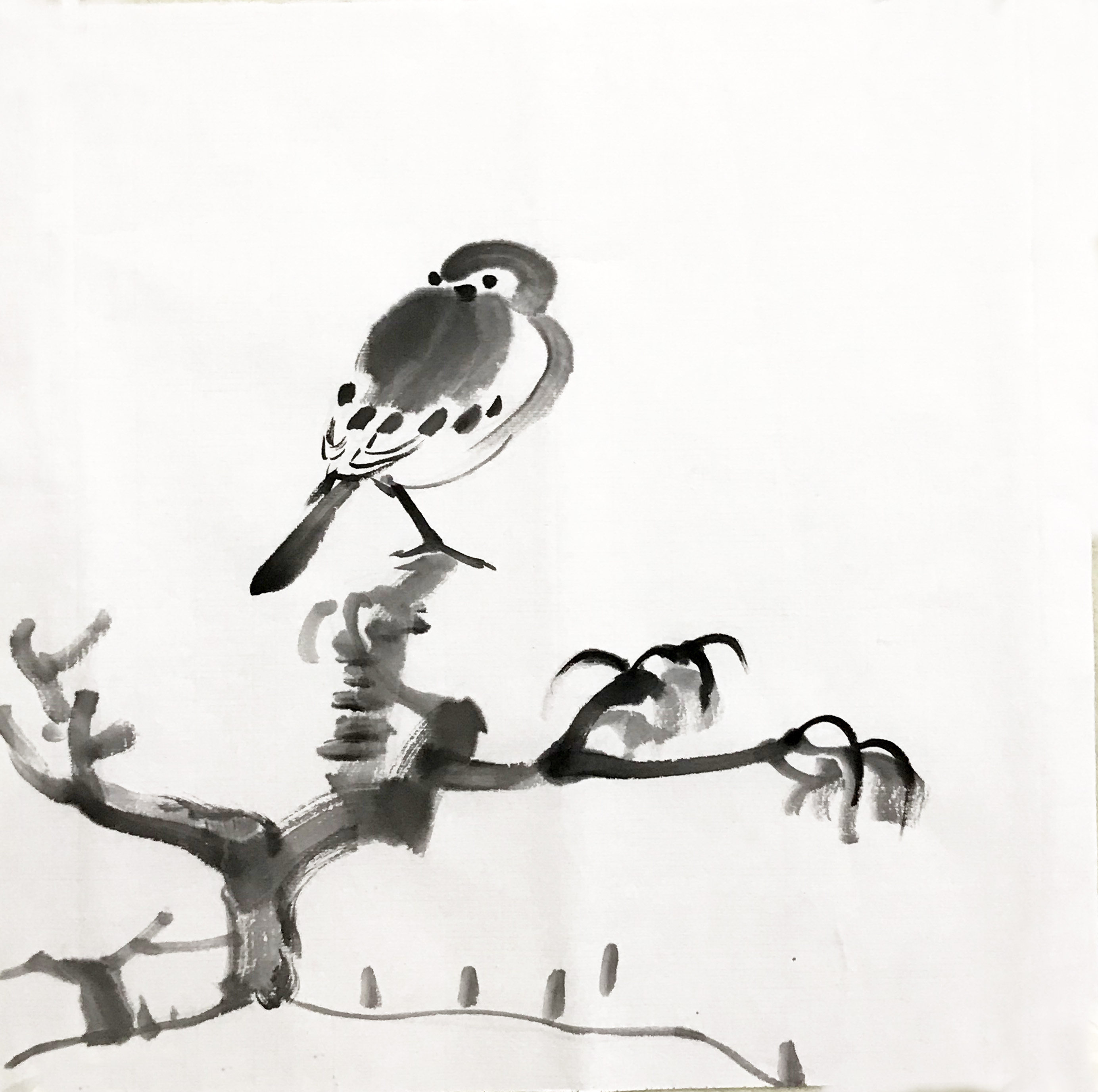 3868四尺八开无款可题款水墨禅意画小品装饰国画精品玄关中式画芯