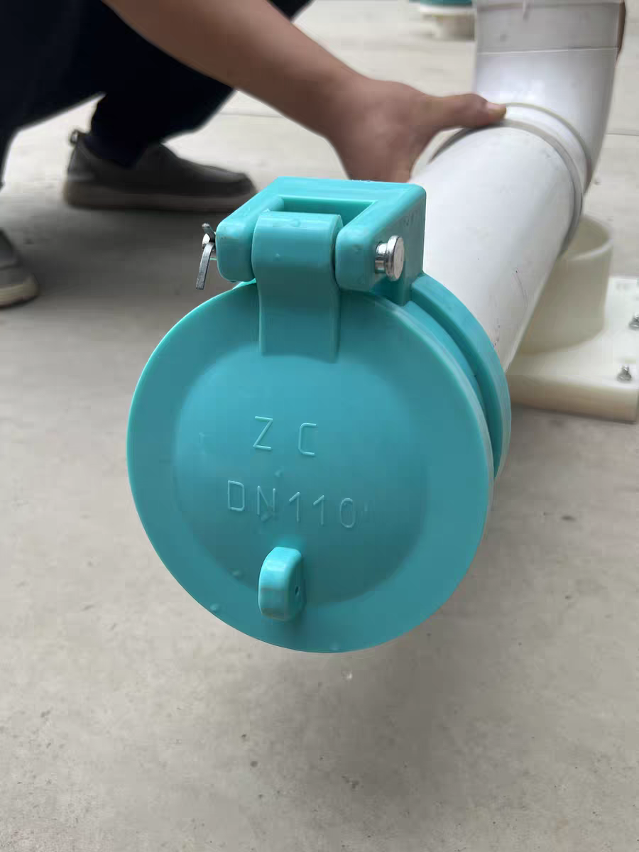 玻璃钢拍门复合材料拍门波纹管阀门300FRP铸铁拍门 - 实物图