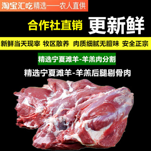 羊腿肉新鲜去骨散养滩羊生羊肉烧烤羊肉串宁夏清真羊羔肉非内蒙古