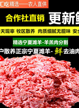 羊肉馅新鲜包邮清真生羊肉饺子馅