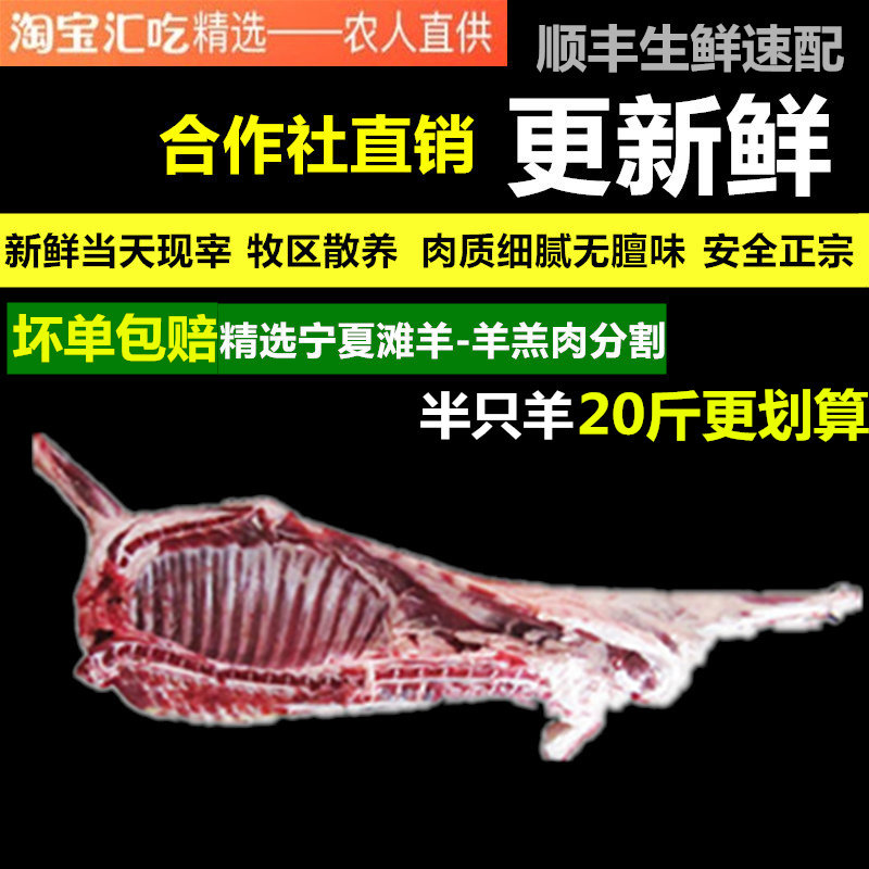 散养滩羊半只羊20斤羊肉新鲜宁夏