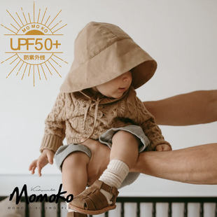 婴儿帽子春夏款 婴幼儿超大帽棉檐女男宝宝防晒新生儿帽儿童遮阳帽