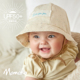 婴幼儿帽子春夏款 儿童遮阳婴儿彩点帽子男女宝宝盆帽防晒帽