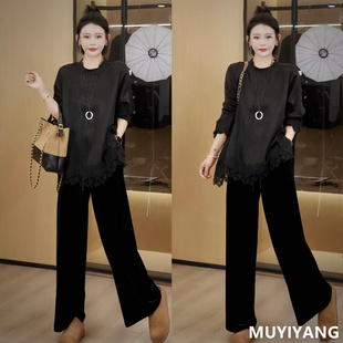 衬衫 小众设计感蕾丝拼接长袖 女复古 新款 高级感醋酸上衣女2024秋季