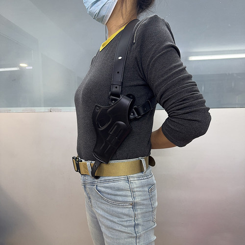 肩挎式左轮黑色兵人成品腋下隐藏