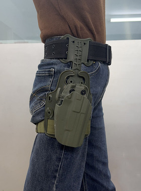 下沉绑腿战术快拔套G17 G18C P320 DX2011 C2 TTI OY火鹤G34枪套