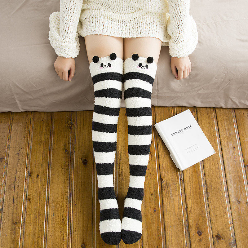 冬季加厚珊瑚绒女过膝袜子长高筒月子居家地板女士保暖毛圈睡眠袜,女士内衣/男士内衣/家居服,长筒袜,淘宝优惠券,粉丝福利购,淘宝优惠卷
