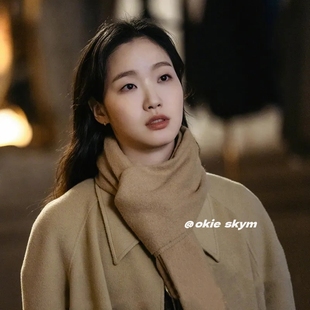 okie skym 金高银鬼怪永远的君主同款围巾冬季保暖仿羊绒流苏围脖